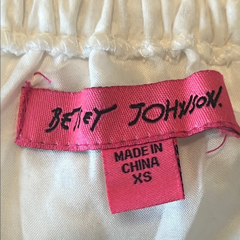Betsey Johnson Off Shoulder Eyelet Lace Dress White XS - Picture 9 of 12